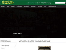 Tablet Screenshot of metrosound.com